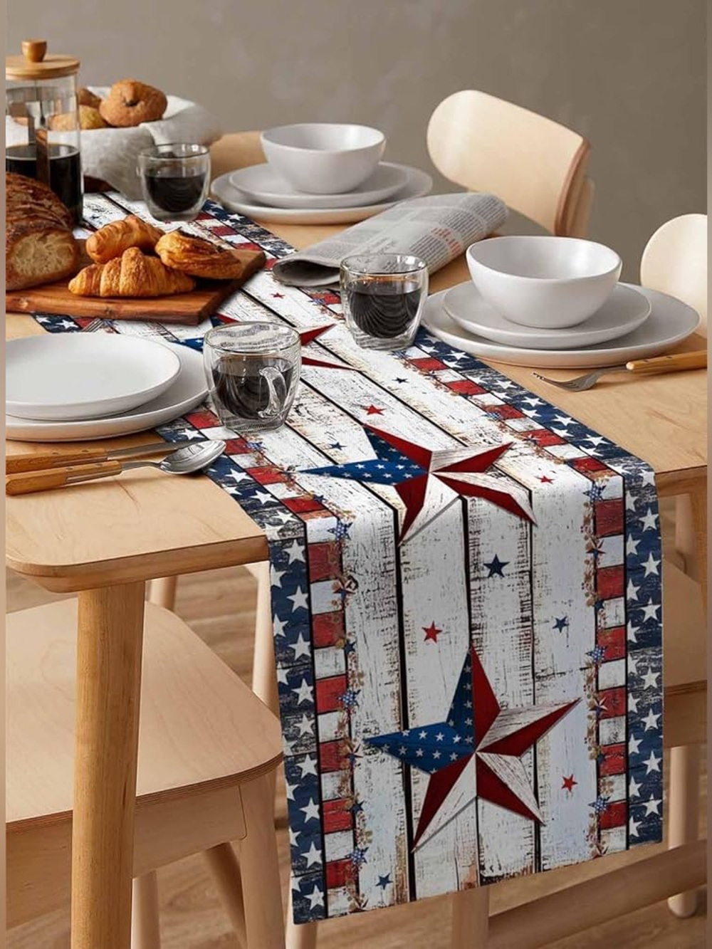 Daleng Independence Day Decorative Table Runner (13 x 72 inches) — Patriotic des